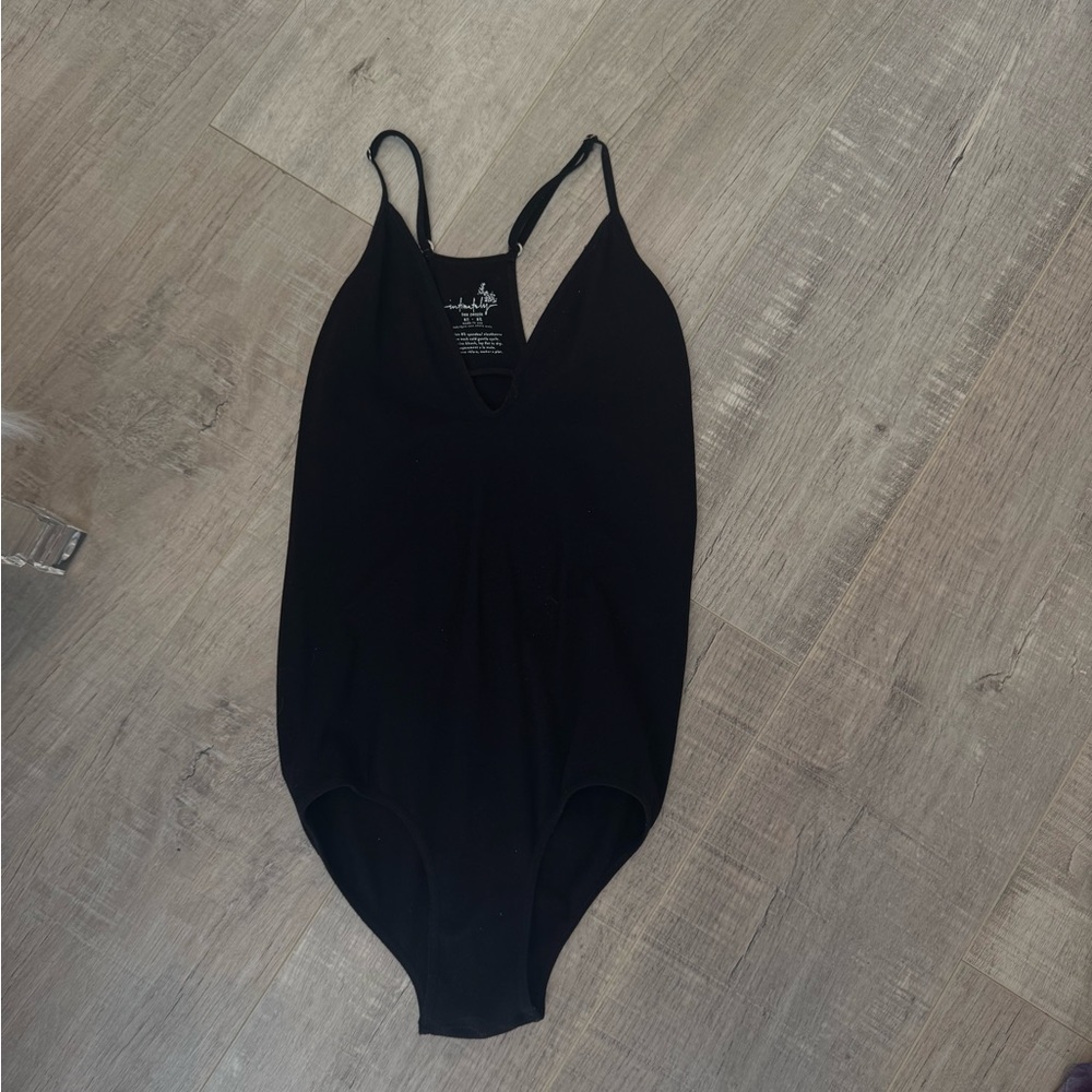Free People Black Bodysuit